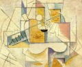 Guitarra sobre mesa II 1912 cubismo Pablo Picasso